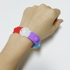 Customizable Adult Kids Stress Relief Wearable Silicone Pop Push Wristband