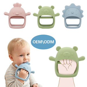 Wholesale Food Grade Silicone Baby Teether Wearable Animal Shape