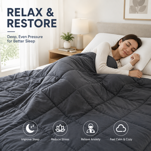 Bamboo Cotton Woven Breathable Wearable Glass Bead Weighted Blanket