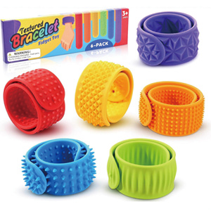Silicone Sensory Texture Bracelet Autism Relief Pack 6